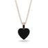 Heart Black Diamond Necklace - Noelle No. 38
