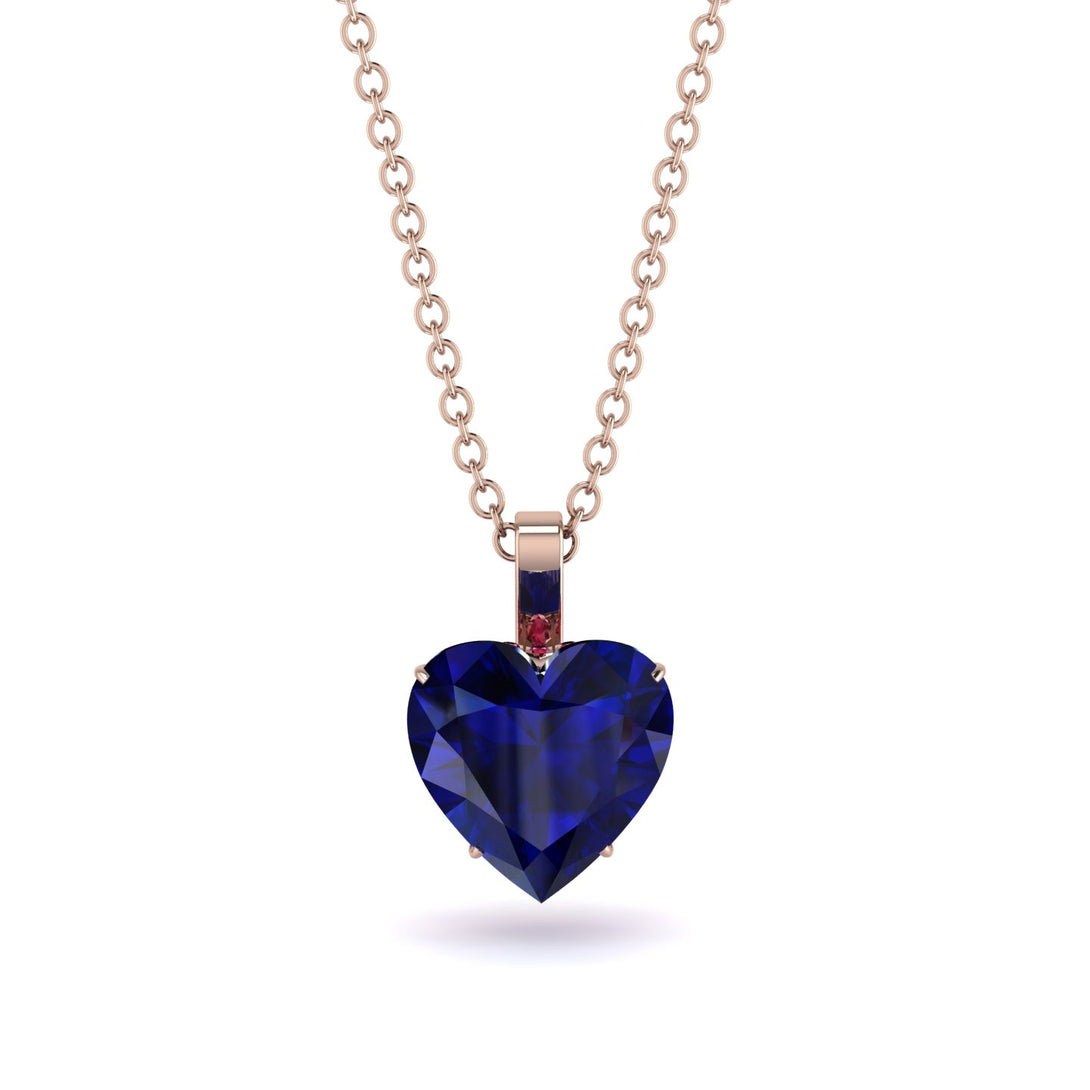 Heart Sapphire Necklace - Noelle No. 59