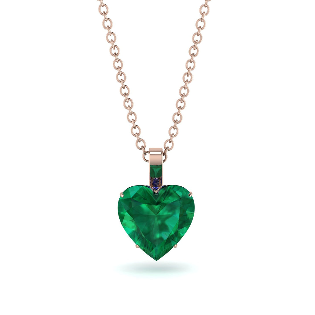 Heart Emerald Necklace - Noelle No. 65