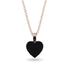 Heart Black Diamond Necklace - Noelle No. 68
