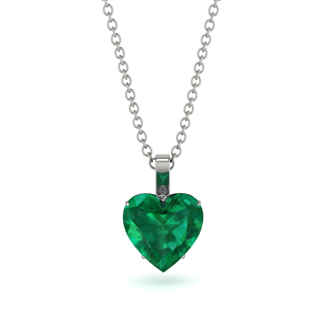 Heart Emerald Necklace - Noelle No. 6