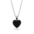 Heart Black Diamond Necklace - Noelle No. 9