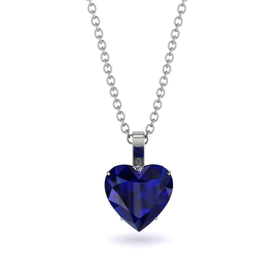Heart Sapphire Necklace - Noelle No. 15