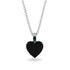 Heart Black Diamond Necklace - Noelle No. 24