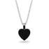 Heart Black Diamond Necklace - Noelle No. 39