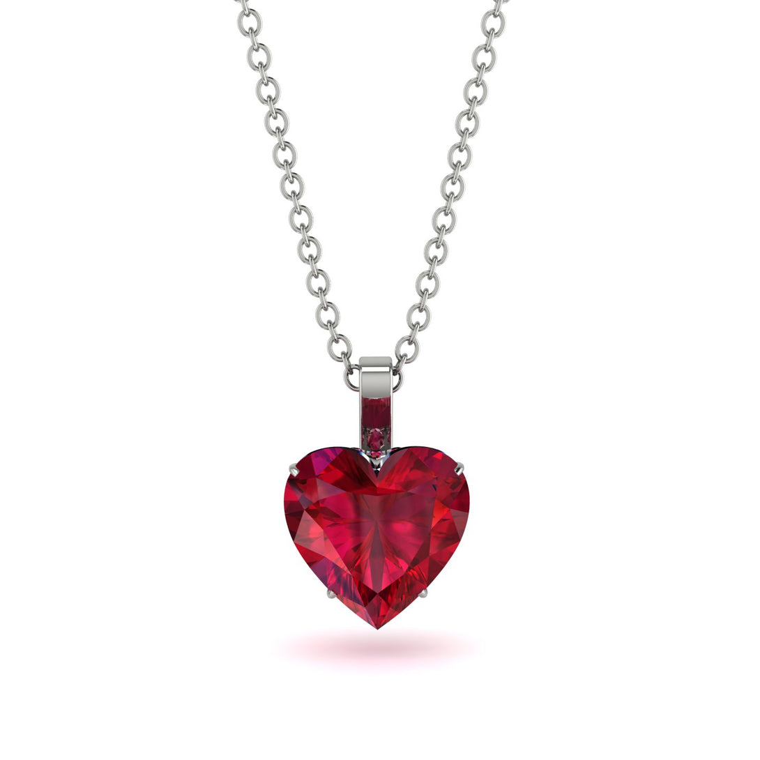 Heart Ruby Necklace - Noelle No. 57