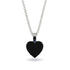 Heart Black Diamond Necklace - Noelle No. 69