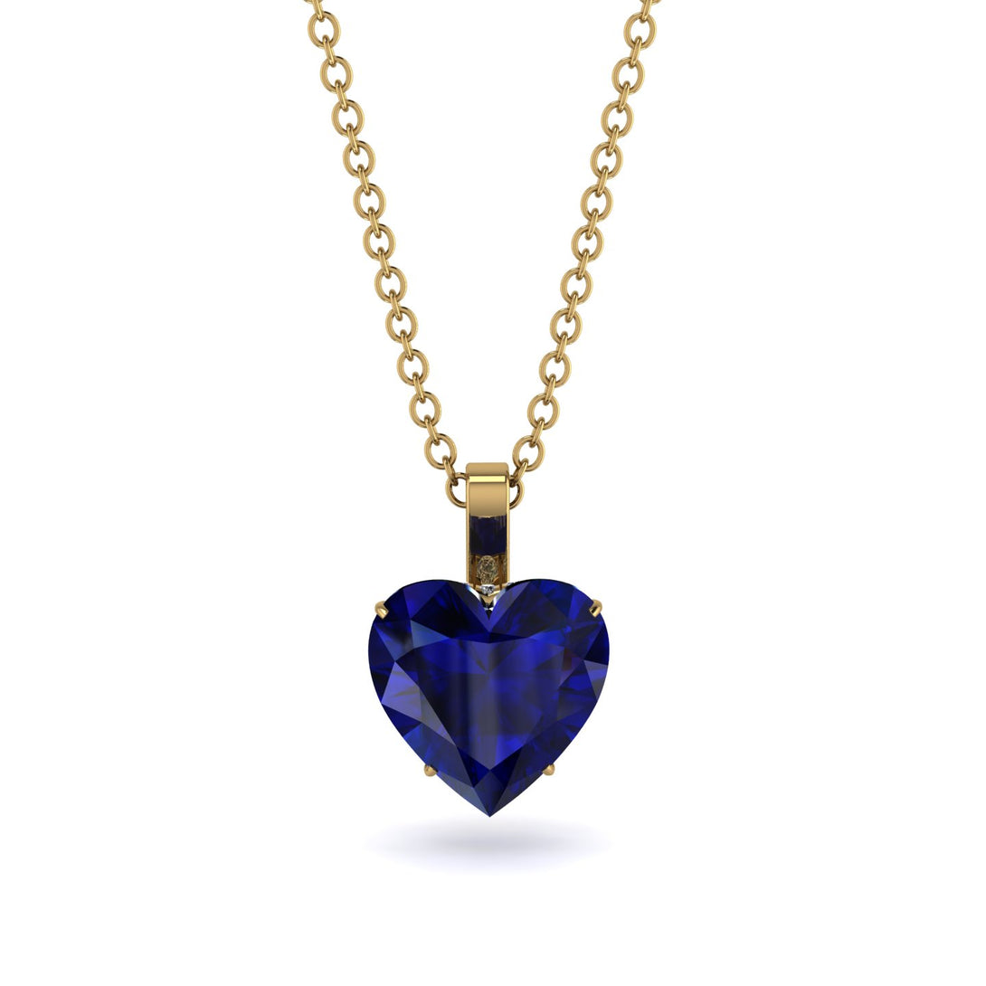 Heart Sapphire Necklace - Noelle No. 13