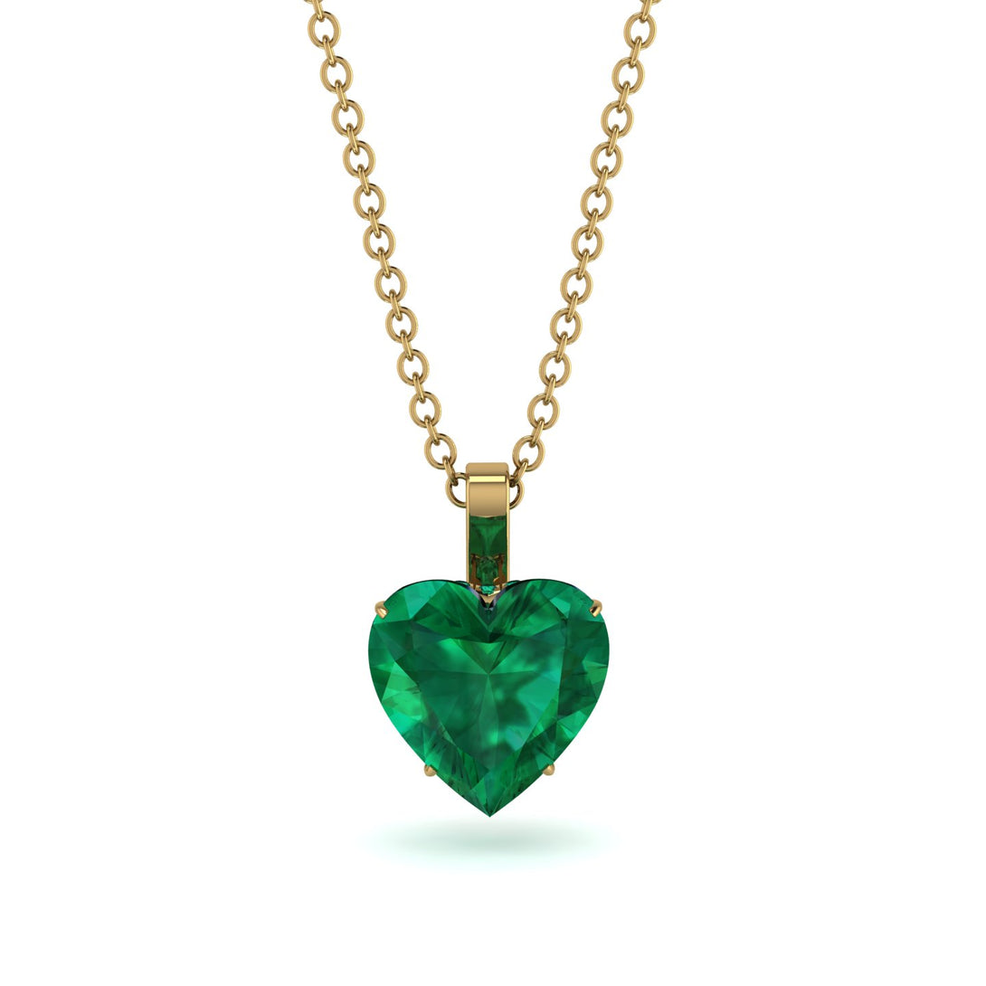 Heart Emerald Necklace - Noelle No. 19