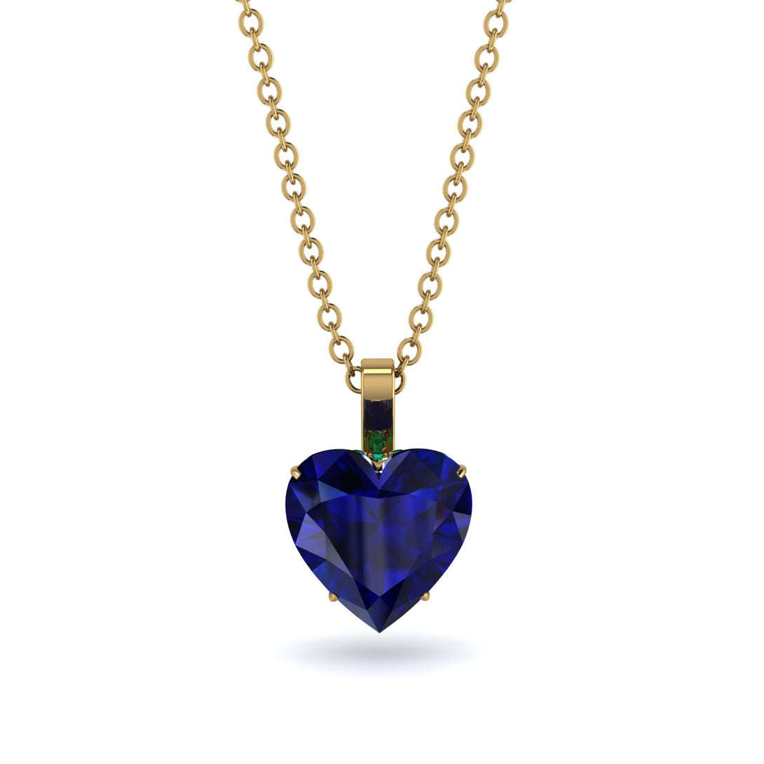 Heart Sapphire Necklace - Noelle No. 28