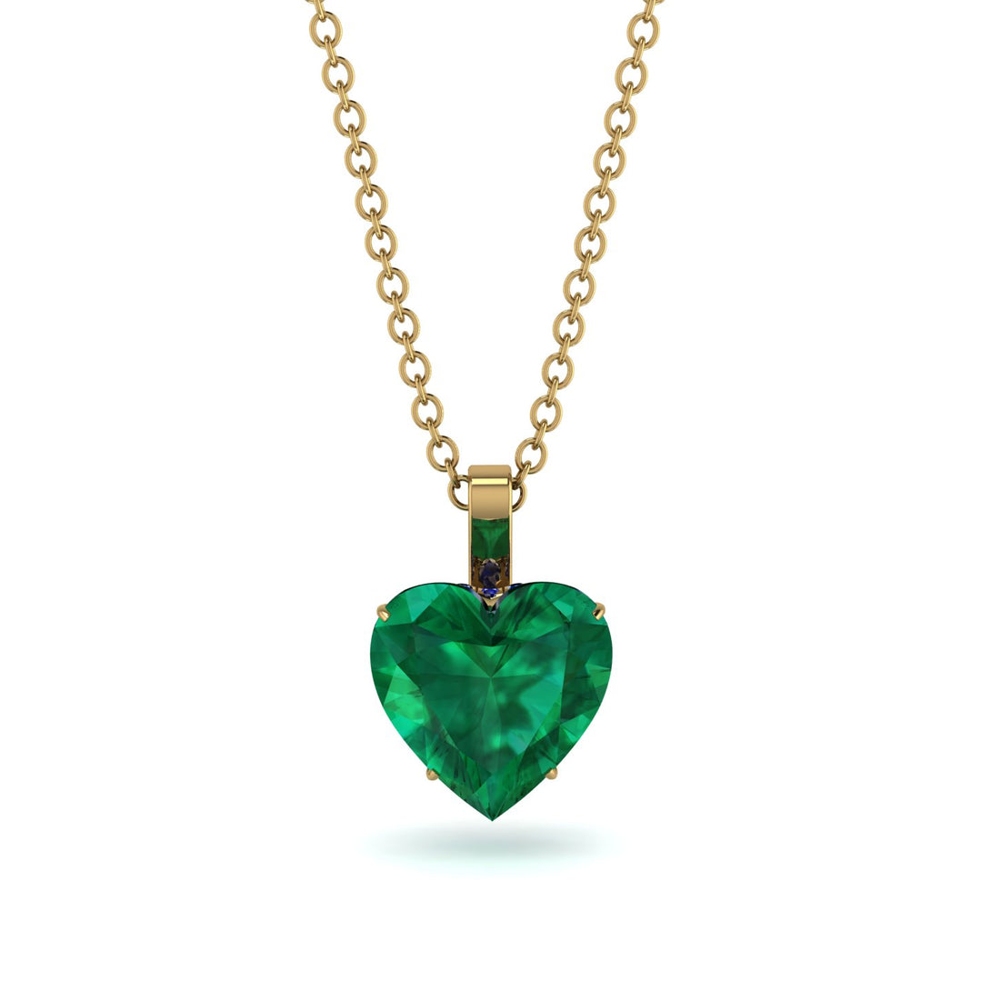 Heart Emerald Necklace - Noelle No. 64