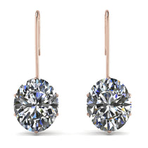 Oval Hidden Halo Diamond Earrings - Gemma No. 17 image 1
