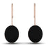 Oval Hidden Halo Black Diamond Earrings - Gemma No. 38 image 1