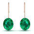 Oval Hidden Halo Emerald Earrings - Gemma No. 65