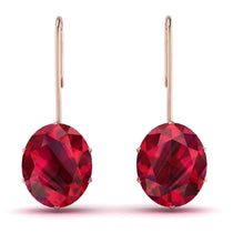 Oval Hidden Halo Ruby Earrings - Gemma No. 71 image 1