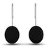 Oval Hidden Halo Black Diamond Earrings - Gemma No. 9