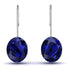 Oval Hidden Halo Sapphire Earrings - Gemma No. 15 image 1