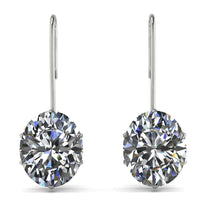 Oval Hidden Halo Diamond Earrings - Gemma No. 18 image 1