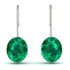 Oval Hidden Halo Emerald Earrings - Gemma No. 36 image 1