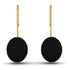 Oval Hidden Halo Black Diamond Earrings - Gemma No. 7 image 1