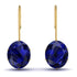Oval Hidden Halo Sapphire Earrings - Gemma No. 28 image 1