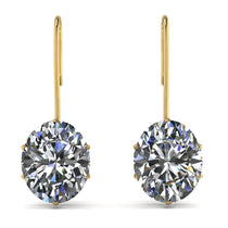 Oval Hidden Halo Diamond Earrings - Gemma No. 31 image 1