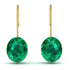 Oval Hidden Halo Emerald Earrings - Gemma No. 34 image 1