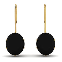 Oval Hidden Halo Black Diamond Earrings - Gemma No. 52 image 1