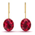 Oval Hidden Halo Ruby Earrings - Gemma No. 55