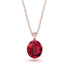 Oval Ruby Hidden Halo Necklace - Gemma No. 11 image 1