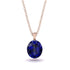 Oval Sapphire Hidden Halo Necklace - Gemma No. 59 image 1