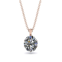 Oval Diamond Hidden Halo Necklace - Gemma No. 62 image 1