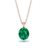 Oval Emerald Hidden Halo Necklace - Gemma No. 65 image 1
