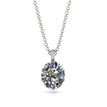Oval Diamond Hidden Halo Necklace - Gemma No. 3 image 1