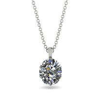 Oval Diamond Hidden Halo Necklace - Gemma No. 33 image 1