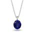 Oval Sapphire Hidden Halo Necklace - Gemma No. 45 image 1