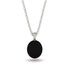 Oval Black Diamond Hidden Halo Necklace - Gemma No. 54 image 1