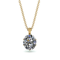 Oval Diamond Hidden Halo Necklace - Gemma No. 16 image 1