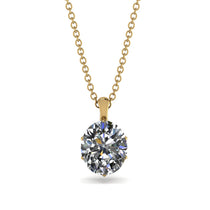 Oval Diamond Hidden Halo Necklace - Gemma No. 31 image 1