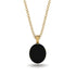 Oval Black Diamond Hidden Halo Necklace - Gemma No. 37 image 1