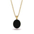 Oval Black Diamond Hidden Halo Necklace - Gemma No. 52 image 1
