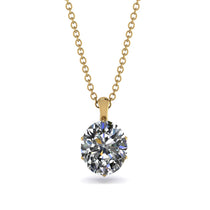 Oval Diamond Hidden Halo Necklace - Gemma No. 61 image 1