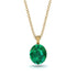 Oval Emerald Hidden Halo Necklace - Gemma No. 64 image 1
