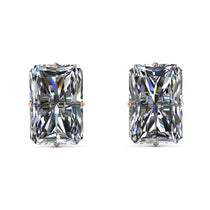 Hidden Halo Emerald Cut Diamond Earrings - Vanessa No. 2 image 1
