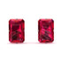 Hidden Halo Emerald Cut Ruby Earrings - Vanessa No. 56