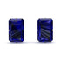 Hidden Halo Emerald Cut Sapphire Earrings - Vanessa No. 30