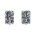 Hidden Halo Emerald Cut Diamond Earrings - Vanessa No. 33