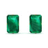 Hidden Halo Emerald Cut Emerald Earrings - Vanessa No. 19 image 1