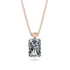 Hidden Halo Emerald Cut Diamond Necklace - Vanessa No. 32 image 1