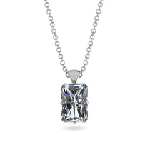 Hidden Halo Emerald Cut Diamond Necklace - Vanessa No. 33 image 1